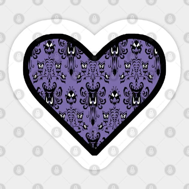 Haunted Mansion Heart Sticker by magicmirror